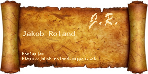 Jakob Roland névjegykártya