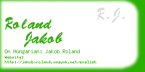 roland jakob business card